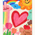 Heart Rainbow Kids Area Rug