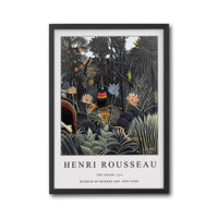 Henri Rousseau The Dream Fine Print, Tropical Floral Animal Scene Wall Print, Famous Painting Reproduction