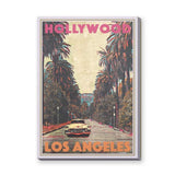 Hollywood Los Angeles Vintage Wall Art – Palm Street Classic Car