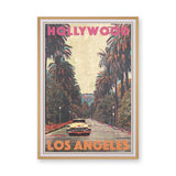 Hollywood Los Angeles Vintage Wall Art – Palm Street Classic Car