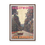 Hollywood Los Angeles Vintage Wall Art – Palm Street Classic Car