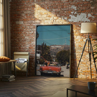 HOLLYWOOD Nostalgic Car Print – Retro Los Angeles Wall Print