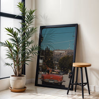 HOLLYWOOD Nostalgic Car Print – Retro Los Angeles Wall Print