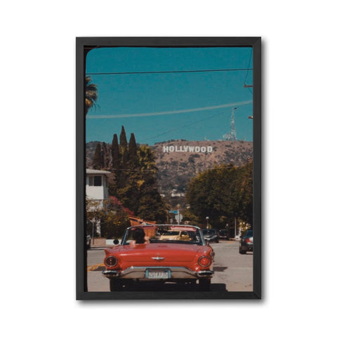 HOLLYWOOD Nostalgic Car Print – Retro Los Angeles Wall Print
