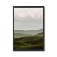 Horses on Rolling Hills Aesthetic Landscape Home Art Wall Poster
