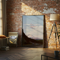 How Lucky Are We Quote Wall Print Décor Poster – Aesthetic Mountain Road Print