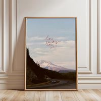 How Lucky Are We Quote Wall Print Décor Poster – Aesthetic Mountain Road Print