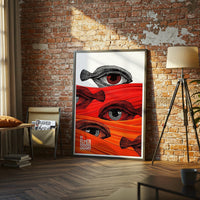 HU ELMER SOSA COMO PEZ EN LA TINTA Fish Eye Pop Art Wall Print