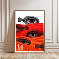 HU ELMER SOSA COMO PEZ EN LA TINTA Fish Eye Pop Art Wall Print