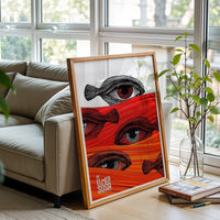 HU ELMER SOSA COMO PEZ EN LA TINTA Fish Eye Pop Art Wall Print