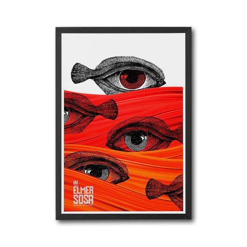 HU ELMER SOSA COMO PEZ EN LA TINTA Fish Eye Pop Art Wall Print