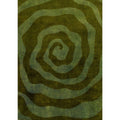 Hypnotic Spiral Modern Irregular Area Rug