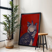 Illustrated Bird Aesthetic Wall Décor Poster Print