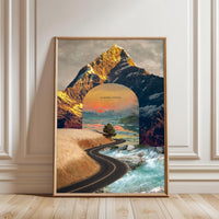 In Another Lifetime Quote Wall Poster – Aesthetic Surreal Mountain Landscape Print