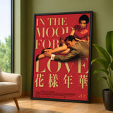 In The Mood For Love Typography Wall Art – Red Gold Film Print