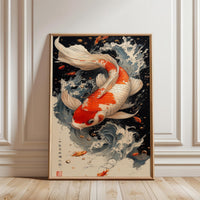 Japanese Koi Fish Aesthetic Home Art Wall Poster Print