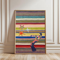 Jazz Musician Pop Art Canvas – Afrocentric Jazz Painting Wall Décor for Music Lovers