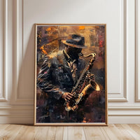 Jazz Saxophone Musician Aesthetic Wall Décor Poster Print