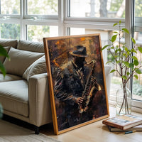 Jazz Saxophone Musician Aesthetic Wall Décor Poster Print