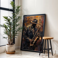 Jazz Saxophone Musician Aesthetic Wall Décor Poster Print
