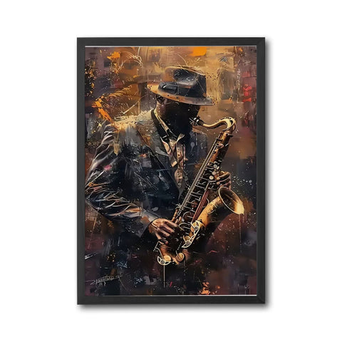 Jazz Saxophone Musician Aesthetic Wall Décor Poster Print