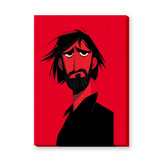 John Wick Portrait Pop Art Wall Art – Angular Red Movie Print