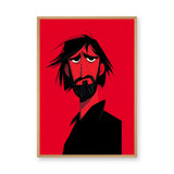 John Wick Portrait Pop Art Wall Art – Angular Red Movie Print