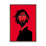 John Wick Portrait Pop Art Wall Art – Angular Red Movie Print