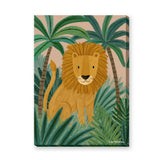 Jungle Lion Kids Nursery Wall Art – Cartoon Lion Among Jungle Palms