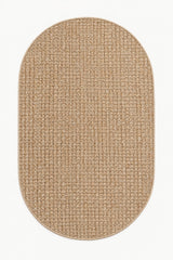 Jute Geometric Modern Area Rug – Beige