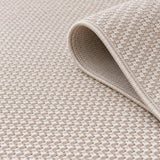 Jute Geometric Modern Area Rug – Ecru – texture close-up