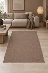Jute Geometric Modern Area Rug – Natural Jute in a living room