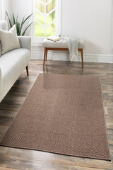 Jute Geometric Modern Area Rug – Natural Jute in a living room
