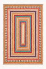 Jute Look Modern Area Rug – Multicolor