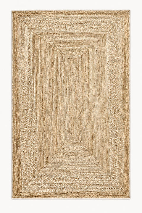 Jute Look Modern Kitchen Rug – Brown
