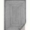 Jute Look Modern Kitchen Rug – Gray – features