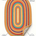 Jute Look Modern Oval Rug – Multicolor – features