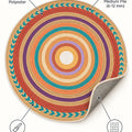 Jute Look Modern Round Rug – Multicolor – features