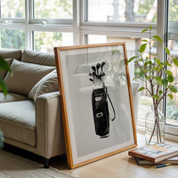 JUUUU Nostalgic Golf Bag Wall Print Décor Poster Print