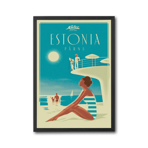 Kalev Anno 1806 Estonia Pärnu Heritage Beach Décor Poster Wall Décor