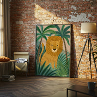 Kate McFarlane Lion Jungle Illustration Aesthetic Wall Décor Poster