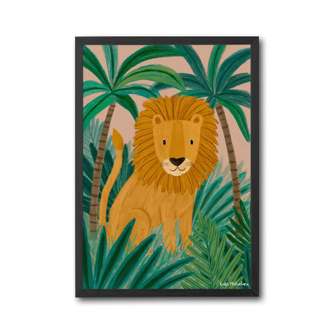 Kate McFarlane Lion Jungle Illustration Aesthetic Wall Décor Poster