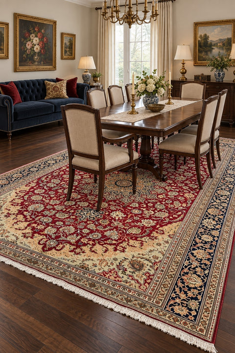 Kayseri Classic Area Rug in a dining room