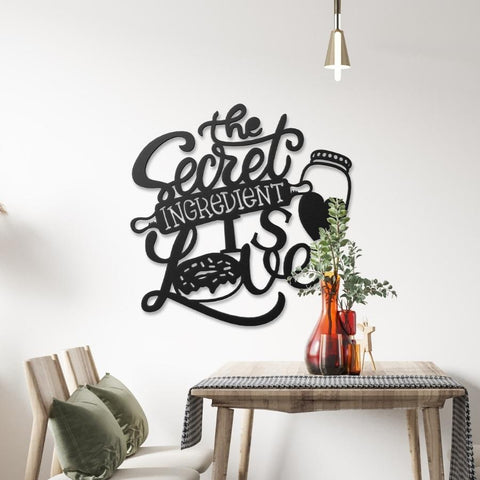 Secret Ingredient is Love Metal Wall Art