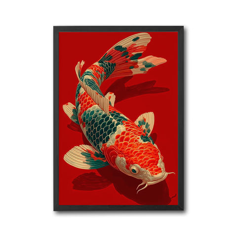 Koi Fish Aesthetic Wall Print – Tranquil Japanese Inspired Poster