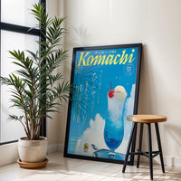 Komachi Magazine Cover Wall Poster – Editorial Japanese Poster Print for Sleek Home Decor