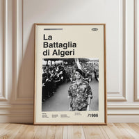 La Battaglia di Algeri Retro Movie Print Wall Print