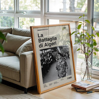 La Battaglia di Algeri Retro Movie Print Wall Print