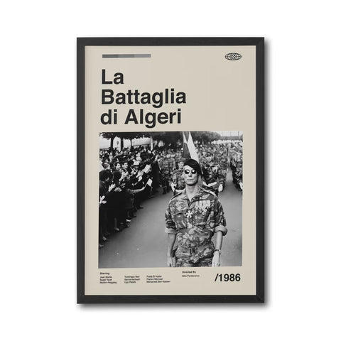 La Battaglia di Algeri Retro Movie Print Wall Print
