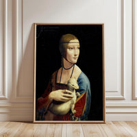 La Belle Ferroniere Leonardo da Vinci Timeless Print | Lady with an Ermine Wall Décor